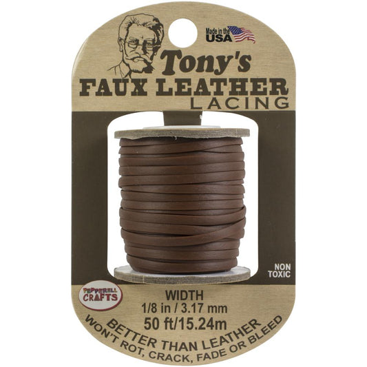 MOLLIES New Zealand / TONY'S Faux Leather Lacing 3mm 15.2m Brown