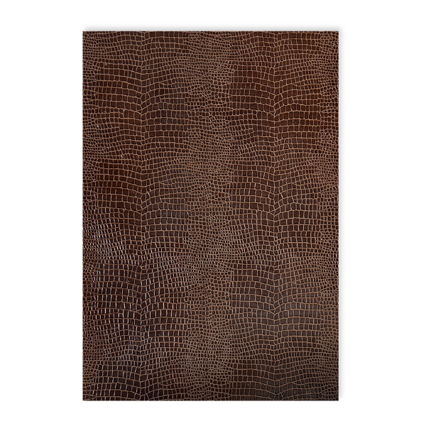 MOLLIES New Zealand / LEATHER Chrome Tanned Misc / Panel Brown Embossed 2oz A3