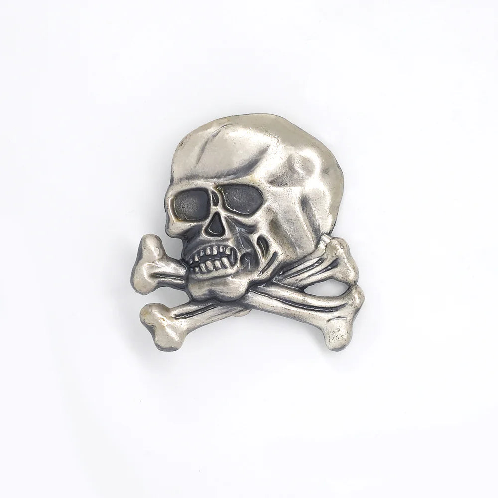 MOLLIES New Zealand / IVAN Solid Brass Skull Trophy Buckle Solid Brass Zinc Plated 38mm (1-1 2")