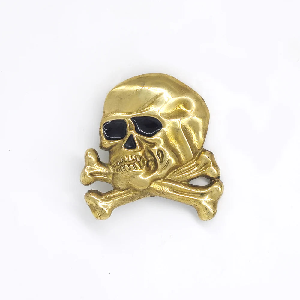 MOLLIES New Zealand / IVAN Solid Brass Skull Trophy Buckle Solid Brass 38mm (1-1 2")