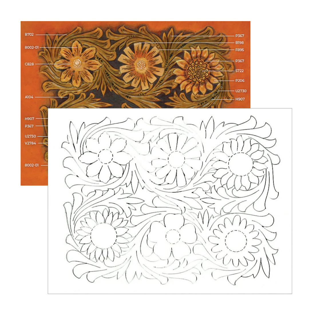 MOLLIES New Zealand / MAKERAID Embossed Pattern Flowers & Leaves #2