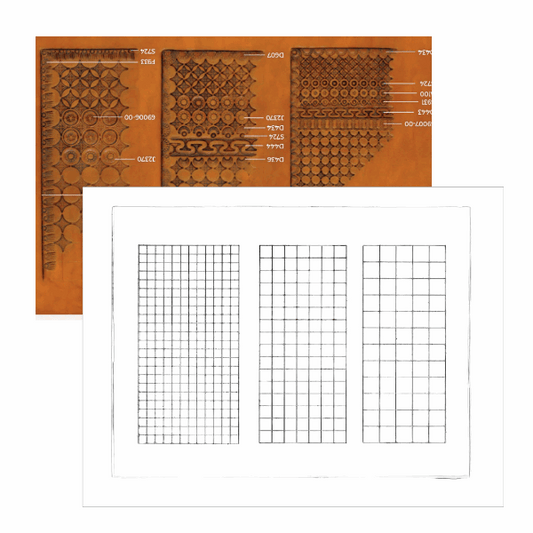 MOLLIES New Zealand / MAKERAID Embossed Pattern Geometric Stamping Grids