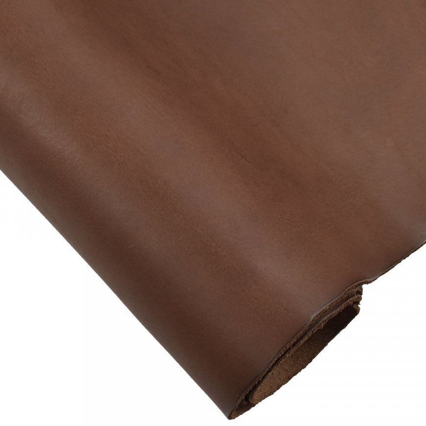 MOLLIES New Zealand / LEATHER Veg Tanned Distressed Oiled Pull-Up / Side 5oz Medium Brown