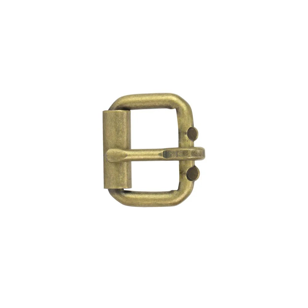 MOLLIES New Zealand / IVAN End Bar Roller Buckle Antique Brass 20mm (3 4")