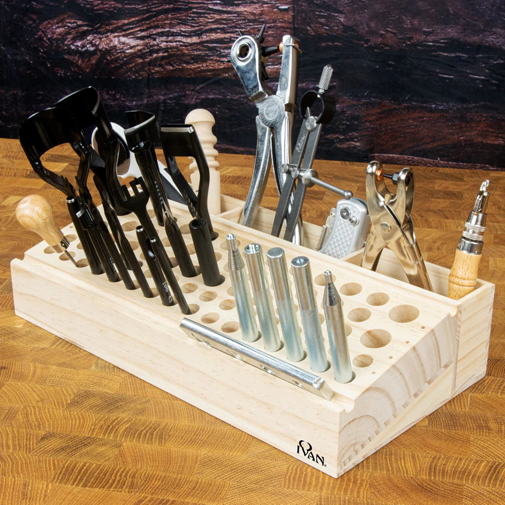 MOLLIES New Zealand / IVAN Wooden Leather Tool Rack