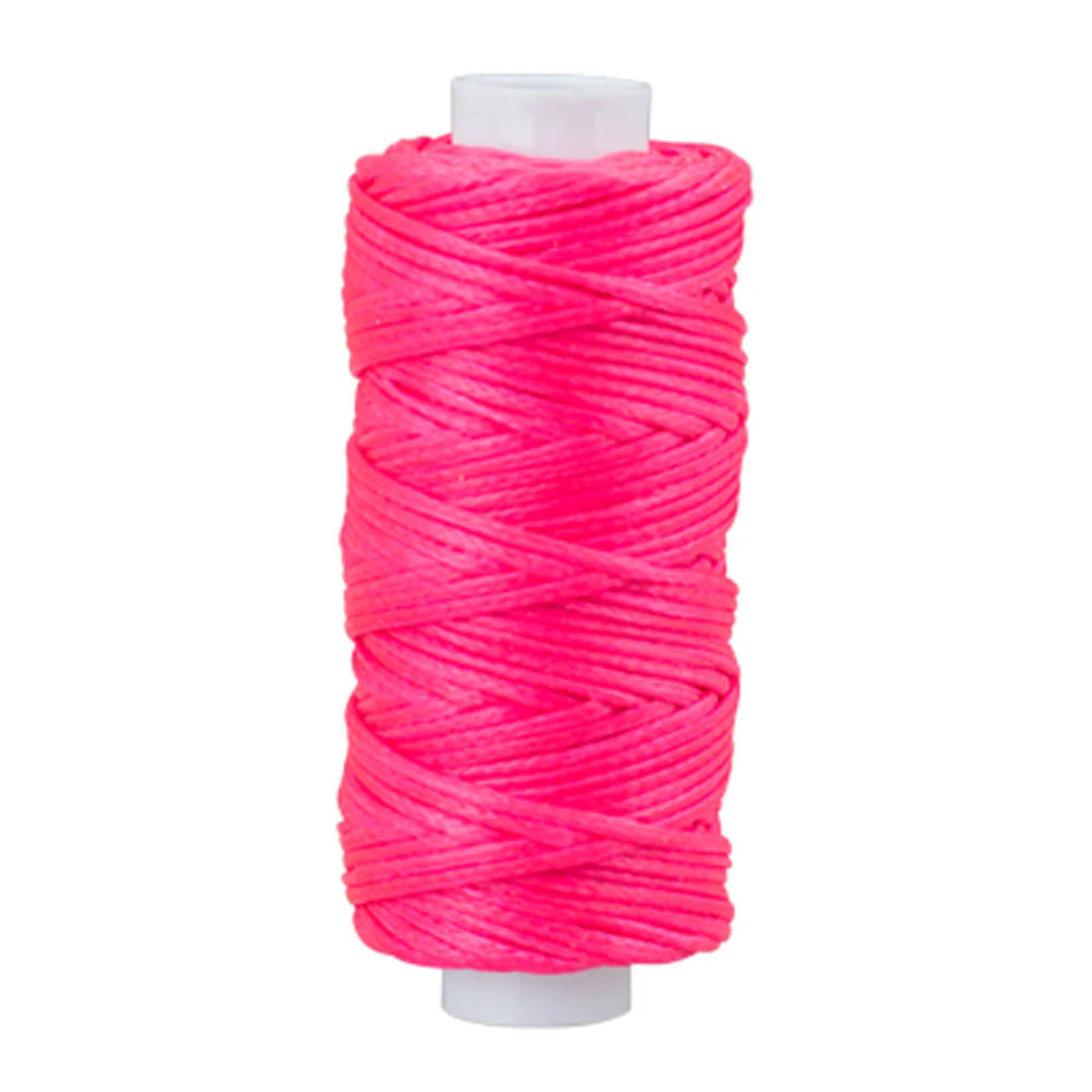 MOLLIES New Zealand / IVAN Waxed Polyester Thread Florescent Pink 1.0mm 22.8m