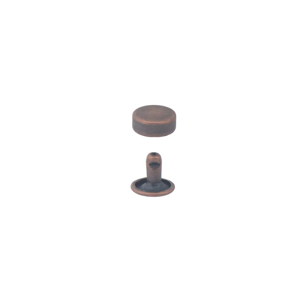 MOLLIES New Zealand / IVAN Flat Dome Rivets Antique Copper 9*7mm 100 Pack