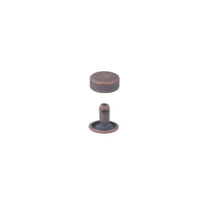 MOLLIES New Zealand / IVAN Flat Dome Rivets Antique Copper 9*7mm 100 Pack