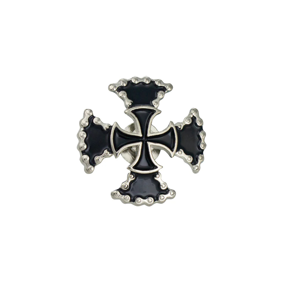 MOLLIES New Zealand / IVAN Biker Style Concho Nickel Plated Biker Cross 29mm (1-1 8")