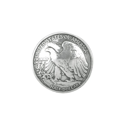 MOLLIES New Zealand / IVAN Dollar Concho Eagle Antique Silver 30mm (1-1 4")