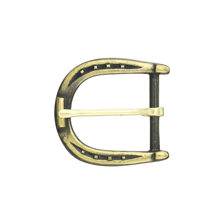 MOLLIES New Zealand / IVAN Stirrup End Bar Buckle Antique Brass 25mm (1")