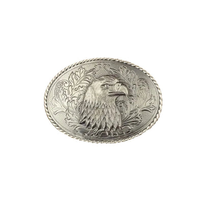 MOLLIES New Zealand / IVAN Crystal Eagle Head Trophy Buckle Antique Nickel 38mm (1-1 2")