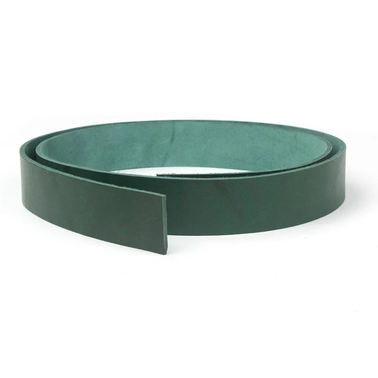 MOLLIES New Zealand / LEATHER Veg Tan Barletta Italian Strip Green 38mm (1-1 2") 8-9oz