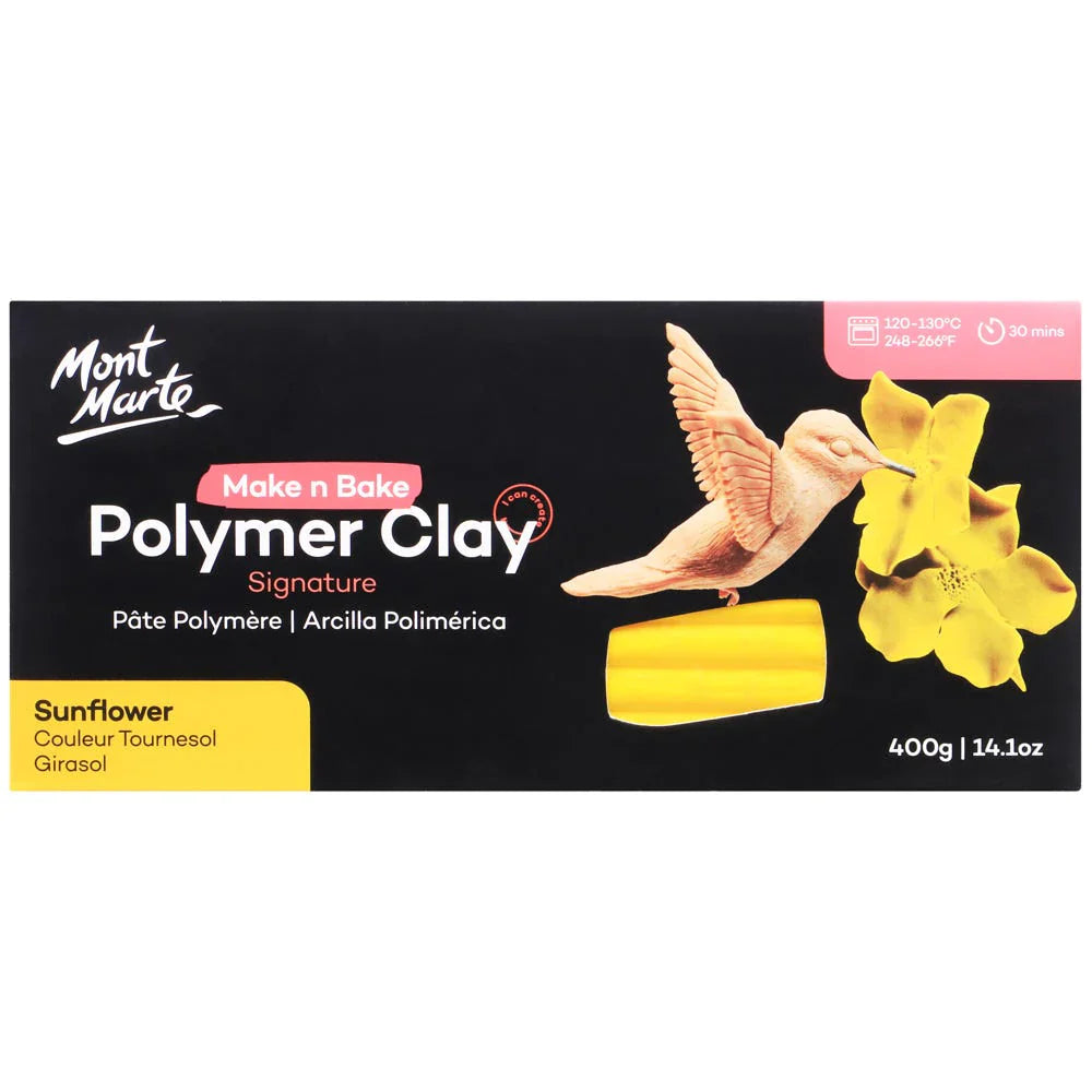 MOLLIES New Zealand / MONT MARTE Make n Bake Polymer Clay 400gm Sunflower