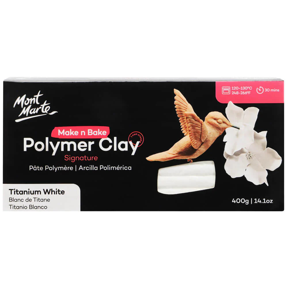 MOLLIES New Zealand / MONT MARTE Make n Bake Polymer Clay 400gm Titanium White