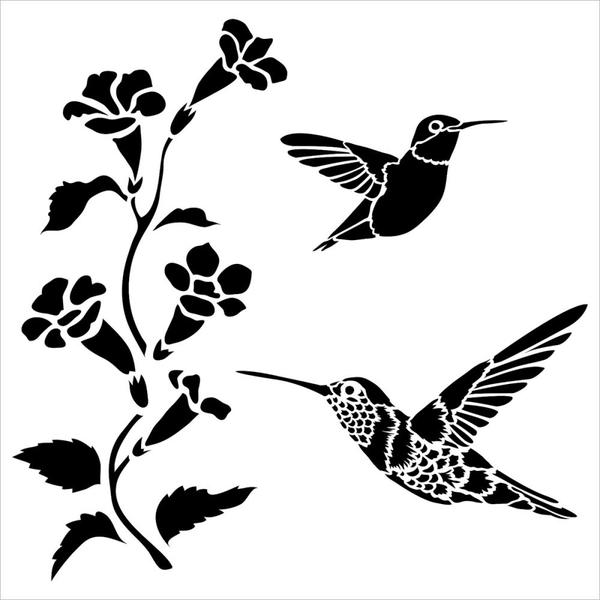 MOLLIES New Zealand / TCW Stencil Hummingbirds