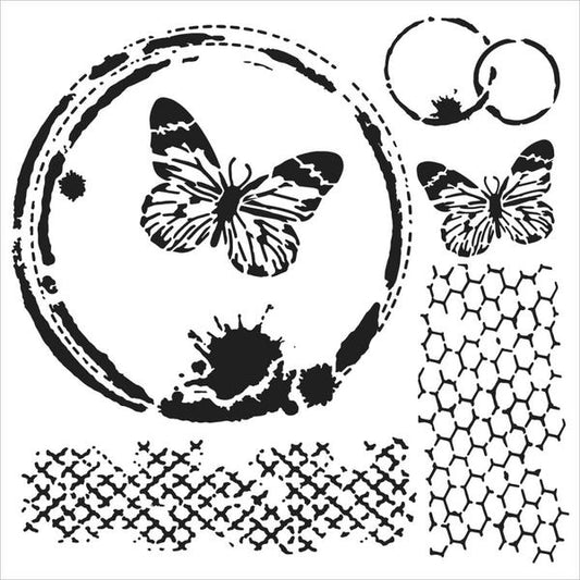 MOLLIES New Zealand / TCW Stencil Butterfly Collage