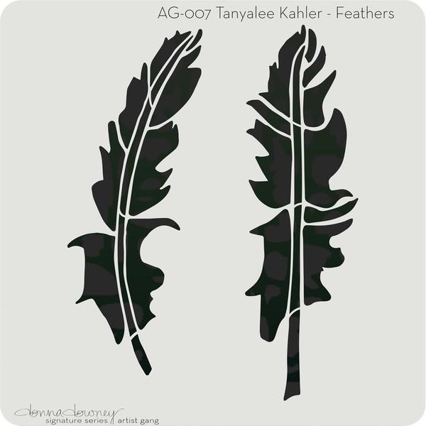 MOLLIES New Zealand / DONNA DOWNEY Stencil Feathers