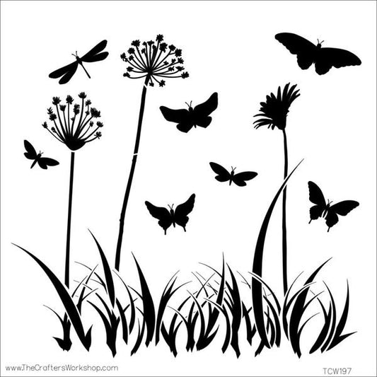 MOLLIES New Zealand / TCW Stencil Butterfly Meadow