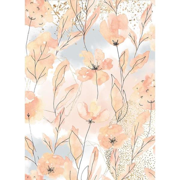 MOLLIES New Zealand / STAMPERIA Rice Paper Aquerelle Flower A4