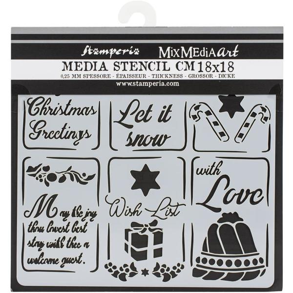 MOLLIES New Zealand / STAMPERIA Stencil Christmas Tags