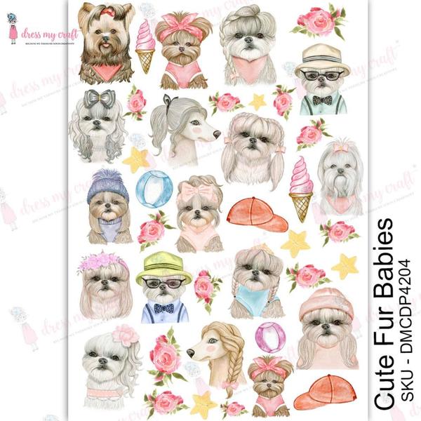 MOLLIES New Zealand / DRESS MY CRAFT Water Transfer Cute Fur Babies