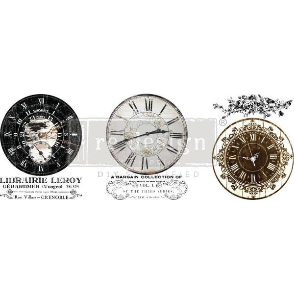 MOLLIES New Zealand / REDESIGN Transfer Middy- Vintage Clocks