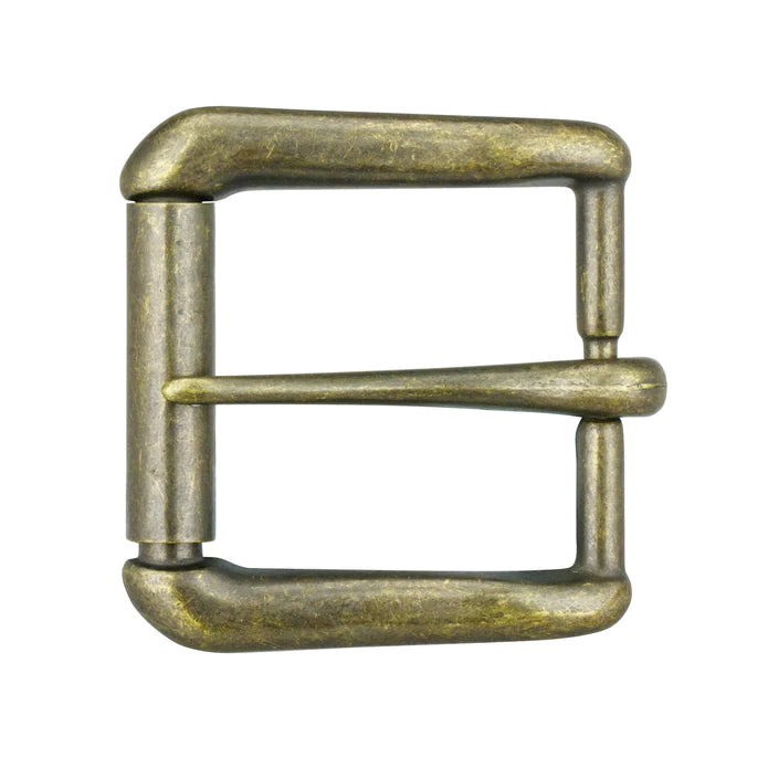 MOLLIES New Zealand / IVAN End Bar Roller Buckle Antique Brass 38mm (1-1 2")