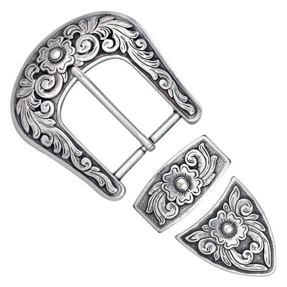 MOLLIES New Zealand / IVAN Diablo Buckle Set Antique Silver 38mm (1-1 2")