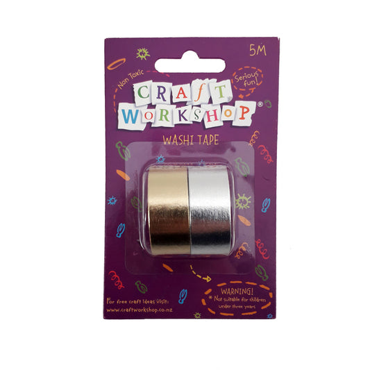 MOLLIES New Zealand / CRAFT WORKSHOP Craft Tape Metallic 2PK