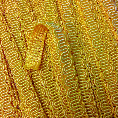 MOLLIES New Zealand / GIMP BRAID Scroll 15mm Sunshine Yellow Per meter