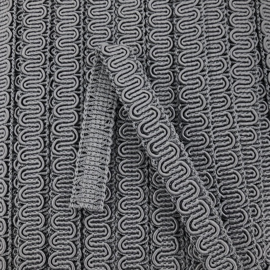 MOLLIES New Zealand / GIMP BRAID Scroll 15mm Mid Grey Per meter