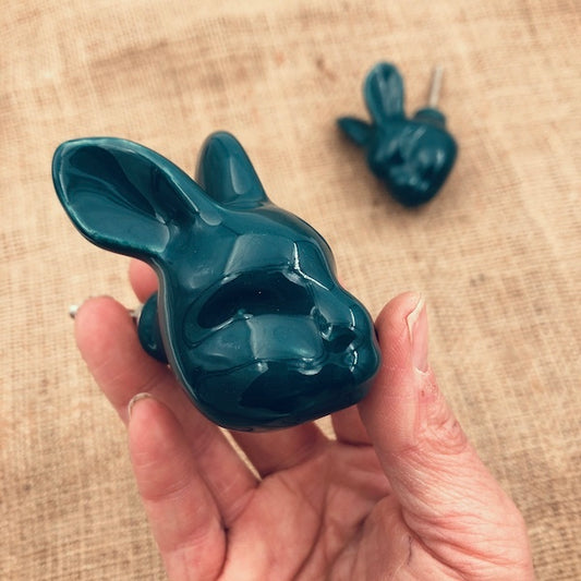 MOLLIES New Zealand / CERAMIC KNOB Large Luna Rabbit