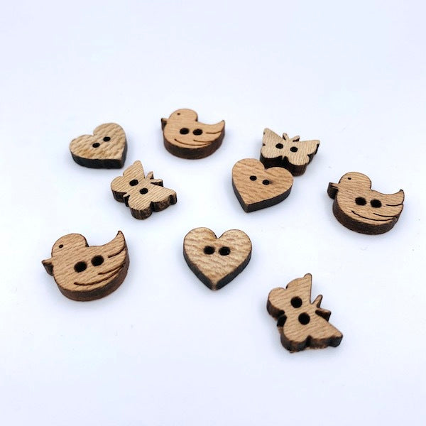 MOLLIES New Zealand / ABBEY Button 2-Hole Wooden