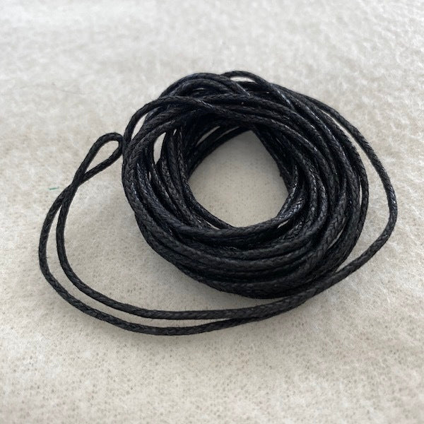 MOLLIES New Zealand / SULLIVANS Braided Cotton Thonging Black 1mm