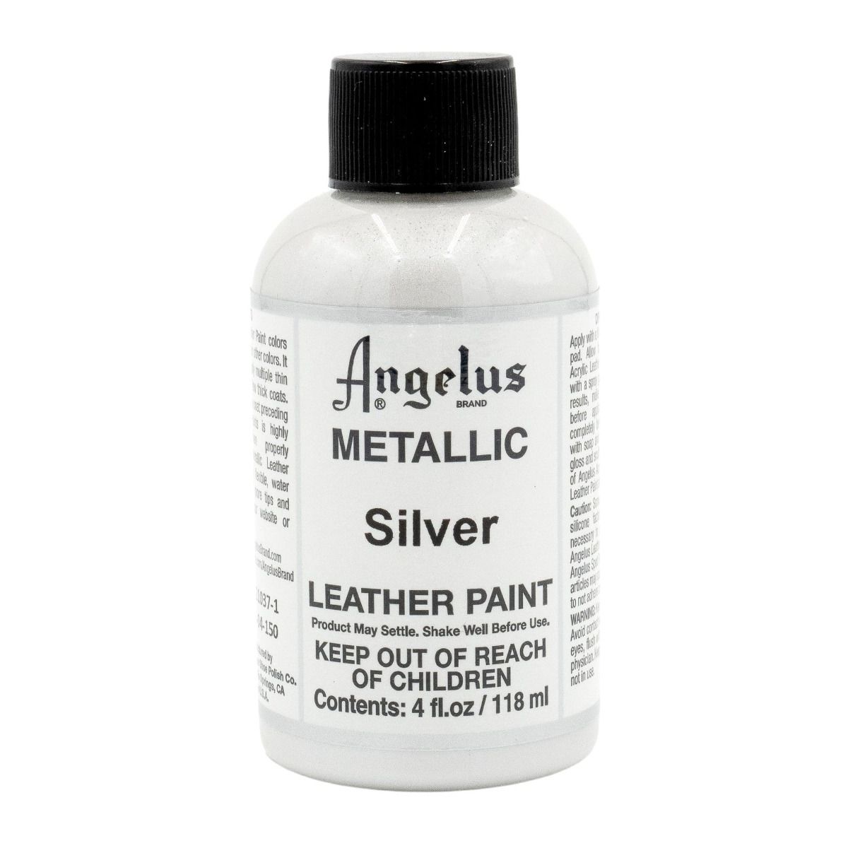 MOLLIES New Zealand / ANGELUS Acrylic Leather Paint Silver 118ml