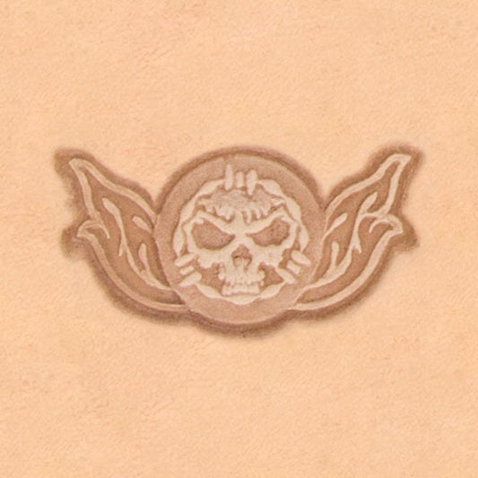 MOLLIES New Zealand / IVAN Skull Barbwire 3D Stamp