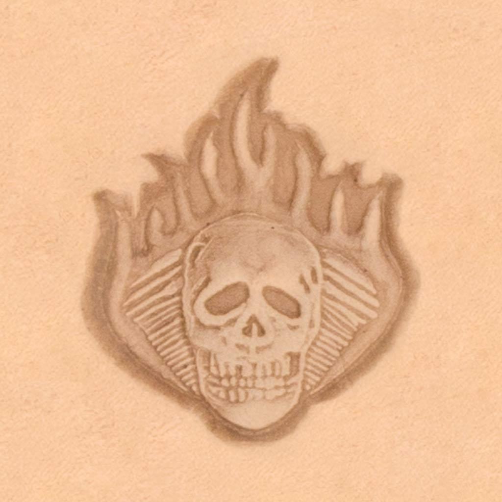 MOLLIES New Zealand / IVAN Flaming Skull 3D Stamp