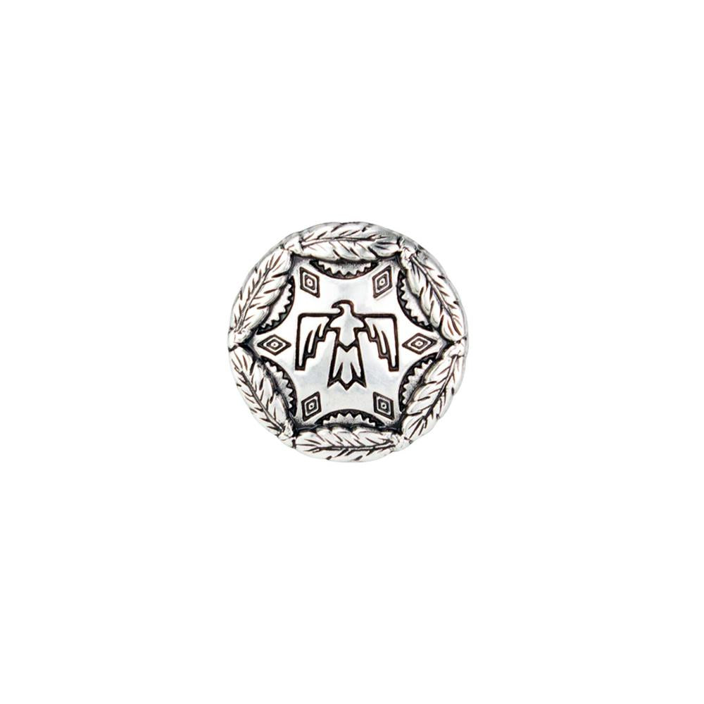MOLLIES New Zealand / IVAN Thunderbird Concho Small Round Antique Silver 19mm (3 4")