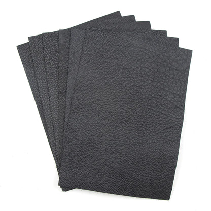 MOLLIES New Zealand / LEATHER Chrome Tanned Pisano Natural Shrunken / Panel 6-7oz A4 Black 6 Pack