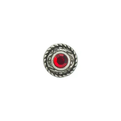 MOLLIES New Zealand / IVAN Stone Center Concho Red 12mm (1 2") Antique Silver Stone