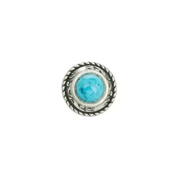 MOLLIES New Zealand / IVAN Stone Center Concho Turquoise 16mm (5 8") Antique Silver Stone