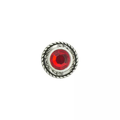 MOLLIES New Zealand / IVAN Stone Center Concho Red 16mm (5 8") Antique Silver Stone