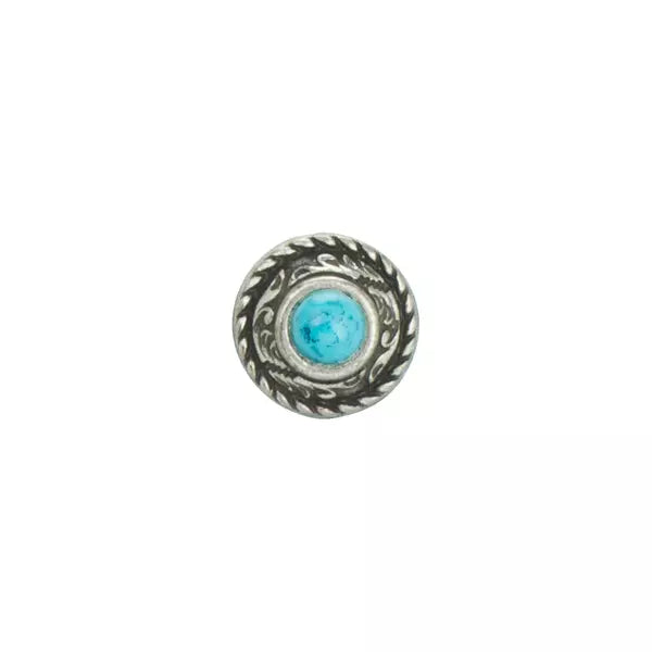 MOLLIES New Zealand / IVAN Stone Center Concho Turquoise 12mm (1 2") Antique Silver Stone