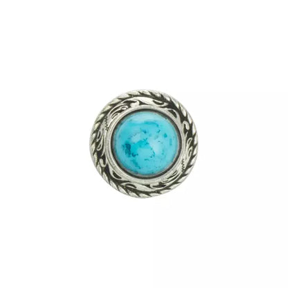 MOLLIES New Zealand / IVAN Stone Center Concho Turquoise 20mm (3 4") Antique Silver Stone