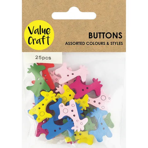 MOLLIES New Zealand / VALUE CRAFT Button 2-Hole Giraffe