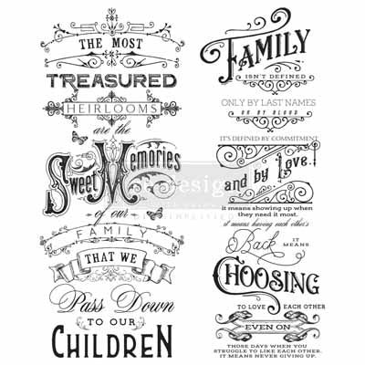 MOLLIES New Zealand / REDESIGN Decor Transfers Family Heirlooms