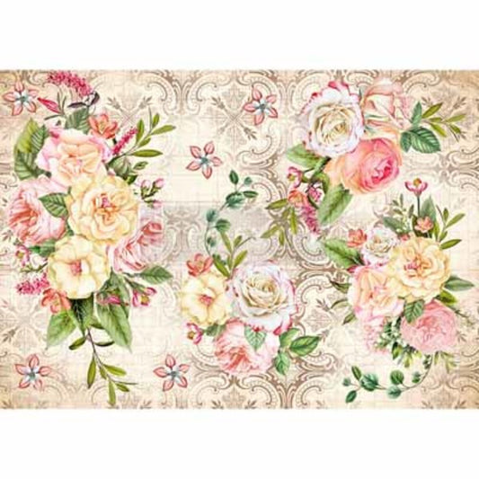 MOLLIES New Zealand / REDESIGN Rice Paper Amiable Roses 29x41cm