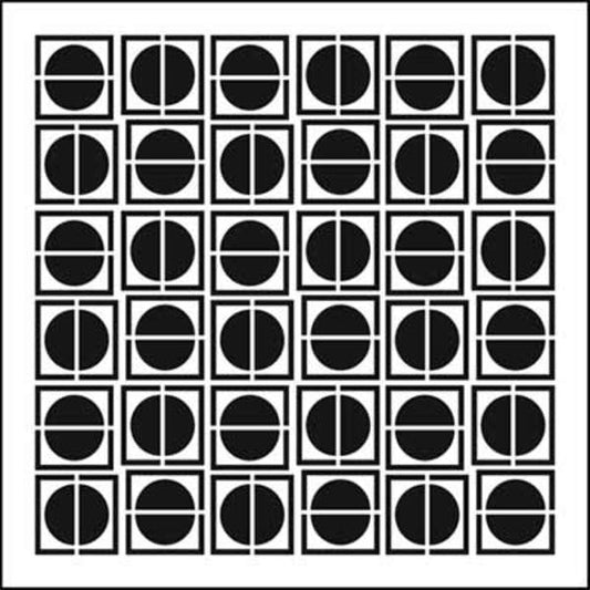 MOLLIES New Zealand / TCW Stencil Circles in Squares